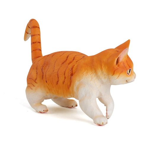 Orange Cat Animal Model Action Figures Family Party Supplies Desktop Decoration Cake Toppers Collection Toys for 5 6 7 8 Years Old Boys Girls Kid Toddlers