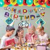 Bike Birthday Party Decorations, Including Banner, Cake Toppers, Balloons, Hanging Signs Bicycle Sports Theme Birthday Party Supplies for Kids and Bicycle Fans (A)