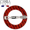Camila Paris CP2513 French Hair Barrette Clip for Girls, Round Handmade, Victory Red, Strong Hold Grip Hair Clips for Women, No Slip and Durable Styling Girls Hair Accessories, Made in France