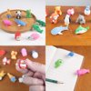 3 otters 50PCS Animal Pencil Erasers, Desk Pets for Kids Classroom, Cute Erasers Back to School Supplies for Kids, Party Favors