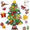 WooEver DIY Felt Christmas Tree Set 3.5ft, Xmas Decorations Wall Hanging 33 Detachable Ornaments with String Light Kids Gifts New Year Party Supplies (Batteri Not Included)