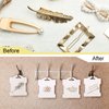 Junkin 100 Pcs Hair Clip Display Cards Headband Display Cards Hair Bow Holder Cards Rectangle White Cardboard Hair Barrettes Jewelry Display Holder for Hair Accessories Display and Organizing