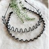 WEIMAISI 4pcs Metal Headband, Hair Band Wavy Wired Headband Zigzag Spring Sports Fashion Headwear Non Slip Hair Hoop Hair Accessories (Wavy Spring)