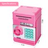Renvdsa Electronic Piggy Bank for Kids 6 7 8 9 10 11 12 13 Year Old Girl Birthday Gifts Fun Toy for Age 6-13 for Kids to Save Cash and Coins (Pink)