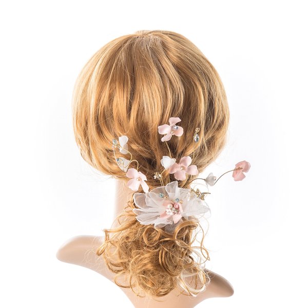 Bridal hair accessory Wedding headpiece for bride Pearl Crystal hair piece Bridal long hair-vine Wedding hair accessory