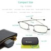 sevenplus 2 Pack Reading Glasses Blue Light Blocking, Anti UV Glare, Foldable Computer Spring Hinge Readers for Women Man 1.25X