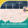 Burbell 6 Pieces Flying Miniatures Acrylic Display Stand Flying Miniatures Combat Riser Round Clear Flight Acrylic Stands for Display Tabletop RPG Board Game Cake