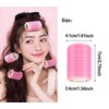 6pcs Plastic Hair Rollers, Self-Adhesive Air Bang Hair Curlers, Double-Layer Curlers Bangs Hair Volume Styling Tools, DIY Curly Hairstyle for Women Girls Pink Medium