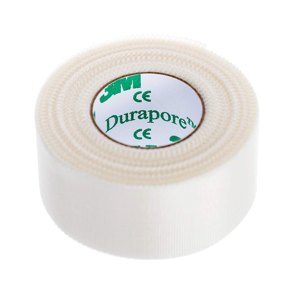 3M Durapore Surgical Tape 1/2"X10Yard Roll Silk Hypoallergenic - Pack of 12 Rolls - Model 1538-0