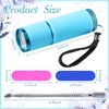 Chumia Mini UV LED Nail Lamp for Gel Nails with 9 LED and Nail Cuticle Pusher Portable Gel LED UV Nail Lamp Stainless Steel Manicure Tool with 2 Pieces Nail Files for Girl Woman Home (Blue)