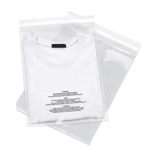 LUXURNIA-(1000) Sleeves Pack Reusable Clear Poly Bag WITH Suffocating Warning - Resealable- Great For Packaging, Clothing, Artwork, Documents & MORE (11x14 Inch (Pack of 1000))