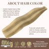 GOO GOO Tape in Hair Extensions Human Hair, 16/22 Light Blonde Highlighted Golden Blonde, 22inch 50g 20pcs, Thick Ends Straight Seamless Tape in, Invisible Tape in Hair Extensions Human Hair