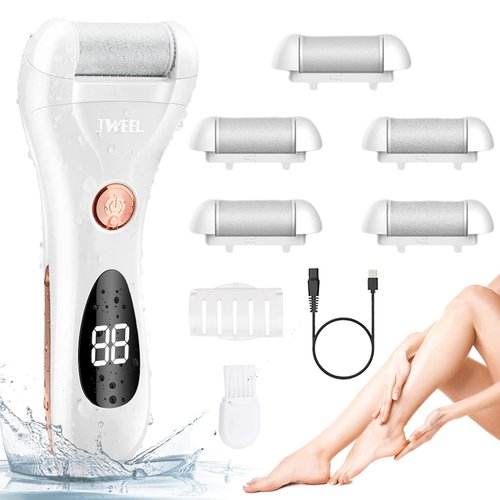 Callus Remover for Feet Shaver Rechargeable Electric Foot File Pedicure Tools for Feet Professional Callous Shaver Waterproof Pedicure kit for Cracked Heels and Dead Skin