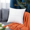BRAWARM Faux Leather Throw Pillow Covers 16 X 16 Inches, White Leather Pillow Covers Pack of 2, Hand Stitched Leather Decorative Throw Pillows for Couch Sofa Bed Living Room Home Garden