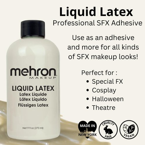 Mehron Makeup Liquid Latex (9 oz) (Zombie Flesh)