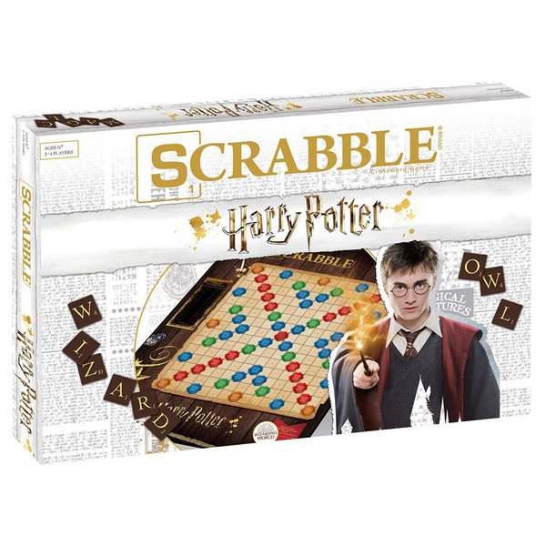 Scrabble World of Harry Potter Board Game | Official Scrabble Game Featuring Wizarding World Twist | Custom Harry Potter Game of Scrabble | Scrabble Tiles & Scrabble Board | Scrabble Word Game