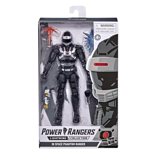 Power Rangers Lightning Collection in Space Phantom Ranger 6-Inch Premium Collectible Action Figure Toy with Accessories, Ages 4 and Up