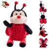 CASAGOOD Cuddly Ladybug Stuffed Animals Super Soft Insect Ladybird Plush Toys Stuffed Ladybird Beetle Plushies Animal with Wings Lady Beetle Plush Doll Animal Toy for Kids & Lovers 13 INCH