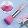 Ycyan Nail Art Dust Powder Remover Brush, Nail Art Dust Cleaner Brush Professional Nail Art Tool for Acrylic Gel Nails Colorful Handle