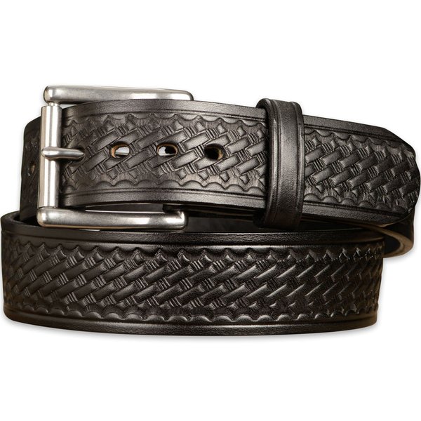 Bullhide Belts Mens Leather Belt for Casual, Dress, 1.75" Wide, Black, 44 Inches