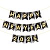 YQUQWN Happy New Year Banner 2025, No DIY 10 Feet Disco New Years Decorations, Happy New Year Sign 2025, NYE Party Supplies New Years Props, New Years Eve Party Supplies, Happy Holidays Banner