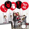 60PCS Rock and Roll Latex Balloons Decorations -80s 90s Party Supplies Musician Guitar Rap Birthday Baby Shower Party Favors