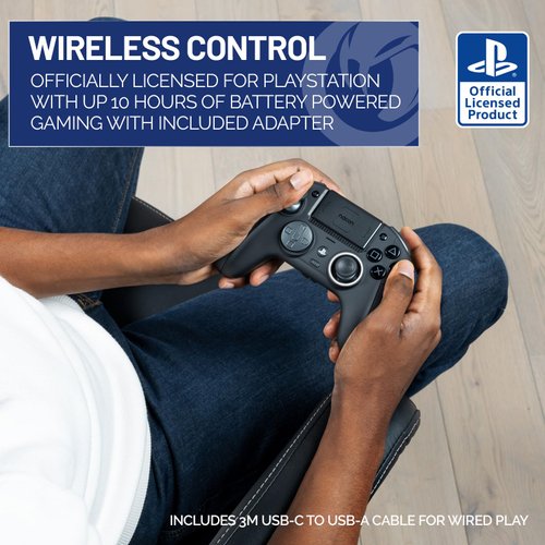 NACON Revolution 5 Pro Officially Licensed PlayStation Wireless Gaming Controller for PS5 / PS4 / PC - Hall Effect, Trigger Stops, Mappable Buttons, Bluetooth Audio - Triple Black