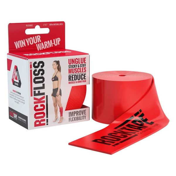 RockTape RockFloss 2" Mobility Band, Red (Sports Nutrition, Post-Workout Recovery Product)