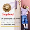 Dreyoo 2 Pack Lighted Doorbell Button Replacement, Easy to Install Wired Doorbell Button Push Door Bell Ringer Kit Round Rim with Lighted Center (Gold, Yellow Light)