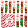 10PACK Christmas Party Favor No-Snap Table Favors with Prize Joke Gifts for Adults Kids Party Supplies Dinner Decorations British English Holiday Games Santa