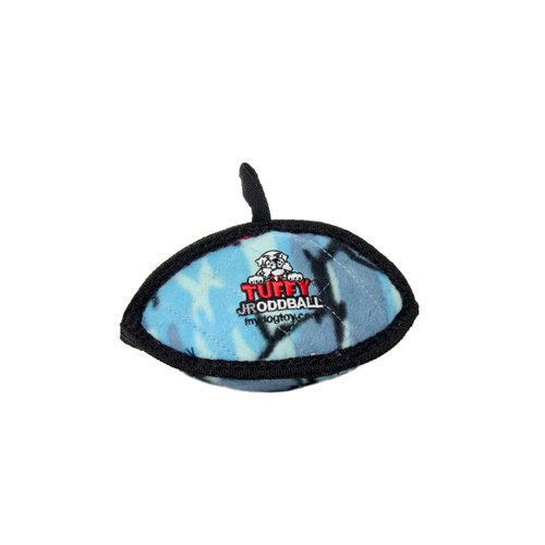 TUFFY -World's Tuffest Soft Dog Toy-Ultimate Odd Ball-Multiple Layers. Made Durable, Strong & Tough. Interactive Play (Tug, Toss & Fetch). Machine Washable & Floats. (Junior, Camo Blue)