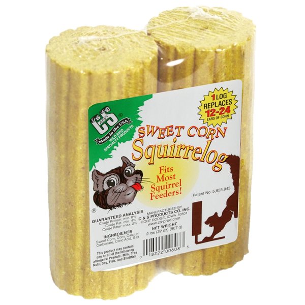 C&S Sweet Corn Squirrelog Refill Pack, 32-Ounce, 2-Pack