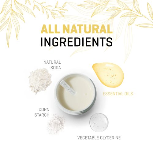 Purelygreat - All Natural Men’s Deodorant, Long-Lasting Natural Deodorant for Daily Use, Aluminum-Free Cream Deodorant for Men, EWG Verified Handcrafted Vegan Deodorant, Spice, 50 g