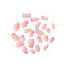 Rainbow French Nail Tips for Women Girls Press on Nails Acrylic Fake Nails with Design Medium Square Oval False Nails with Nail Glue Adhesive Tabs Nail File