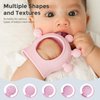 Momcozy Baby Teether Toys | Baby Teething Toys | Baby Teething Relief | Food Grade Silicone Teether Baby Toys | Baby Teether 0-6 Months | Teething Toy 6-12 Months | Baby Essential | Green and Pink