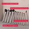 Mirabella Foundation Brush, Premium Professional Makeup Brush Collection, Cruelty-Free Synthetic Bristle Brush with Hand-Sculpted Brushed Aluminum Handle, Luxury Blending Brush for Makeup
