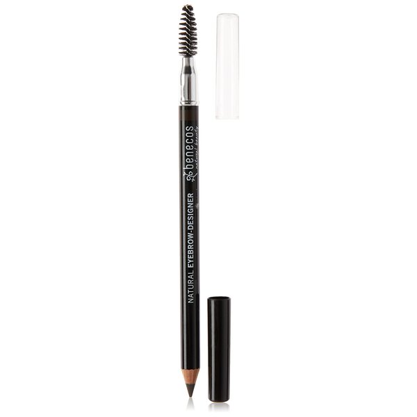 Benecos Eyebrow-Designer, All-Natural Eyebrow Pencil and Brush - Soft, Subtle, Natural Look, Vegan (Brown)