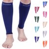 Doc Miller Premium Calf Compression Sleeve 1 Pair 20-30mmHg Graduated Support for Sports Running Circulation Recovery Shin Splints Varicose Veins (Dk Blu, M)