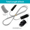 RayTour Extra-Thick Drain Brush with Stronger Spring - 67-Inch Flexible Pipe Cleaning Tool - Dual Bristle Heads - Ideal for Curved Pipes and Slim Holes – Black