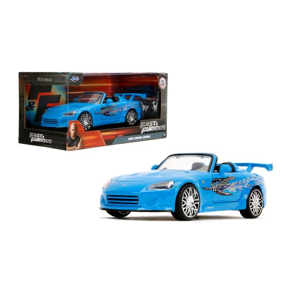 Jada Toys – Fast & Furious 1:24 Honda S2000 (Mia’s Blue Design) – Die-Cast Model Car, Detailed Exterior, Authentic Movie Replica, Collectible Toy – Ages 8+, Blue
