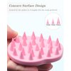 FREATECH Hair Scalp Massager Shampoo Brush (One Piece of Solid Silicone), Fine Scrub to Exfoliate, Fits Perfectly to The Scalp and Palm, Dandruff Removal and Hair Growth, Hygienic & Sturdy, Pink