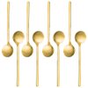 Pack of 8, Gold Plated Stainless Steel Espresso Spoons, findTop Mini Teaspoons Set for Coffee Sugar Dessert Cake Ice Cream Soup Antipasto Cappuccino, 5.3 Inch