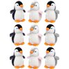 Alodidae 9 Pcs Mini Penguin Stuffed Animal Plush Keychain Toys Cute Penguin Gifts Penguin Party Supplies Small Penguin Hanging Pendant for Bag Christmas Tree (Black Pink Grey)