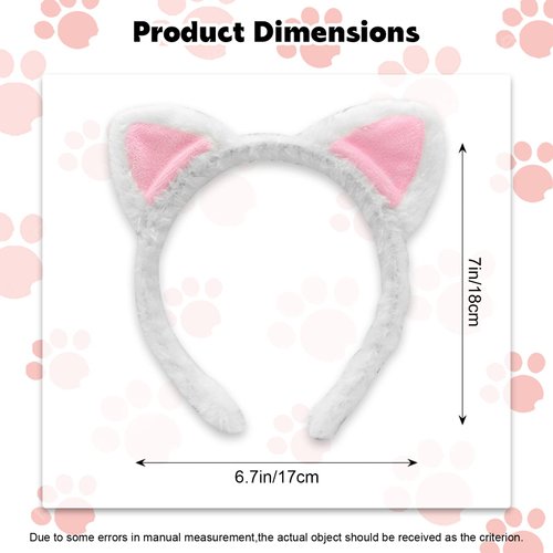 AEGYPIUS Cat Ears Headband | Velvet Headbands for Women | Soft Plush Material Headband - Perfect for Cosplay | Velvet Hairband - Cat Headband for Parties | Ideal for Women and Girls