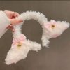 Lamb Ear Hair Band Bow Knot Bell Decorative Hair Ornament Female Plush Cartoon Headwear White Sheep Cute Headband