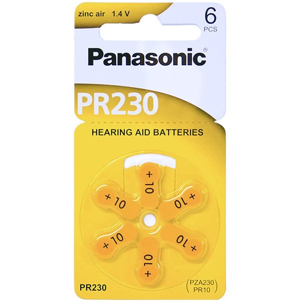 Panasonic Hearing Aid Batteries Size 10, 60pcs + Keychain Kit