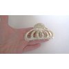 Generic Medium size vanilla blonde pearl white marbled hair claw clip
