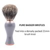Parker Safety Razor 3-Band Pure Badger Shave Brush with Stand – Extra Dense Bristles – Deluxe Gray and Rose Gold Handle –Shaving Brush for Men & Women