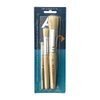 Smooth Natural Bristles Stencil Brush - Ergonomic Lightweight Handle Premium Quality Reusable Wooden Thick Stencil Brush - Stencil Painting Brush Available in Multi Sizes – 1/4 in, 1/2 in, 1 in