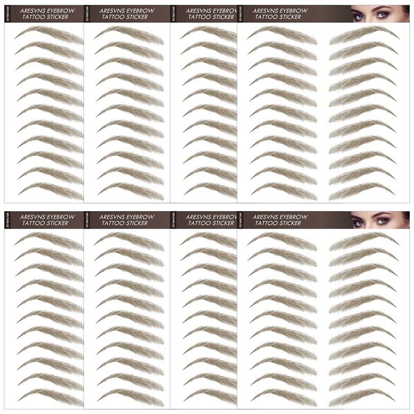 Aresvns Eyebrow Tattoo Stickers 88 Pairs! 4D Tattoo Eyebrows Dark Brown,Realistic and Waterproof Imitation Eyebrows last for 3 to 4 days Christmas Gift